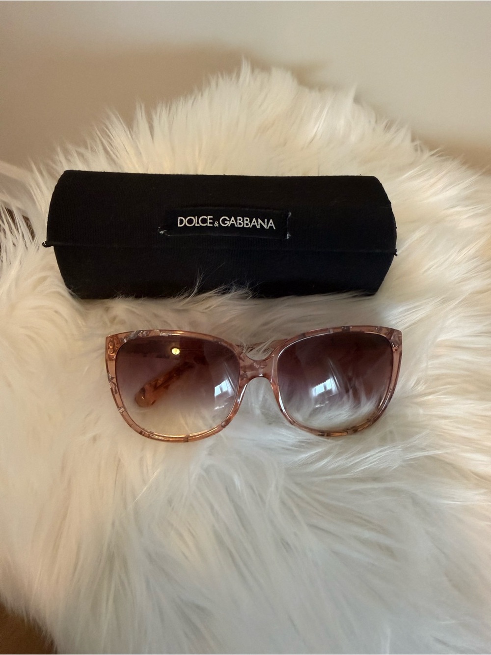 Dolce & Gabbana Pink Gradient Cat-Eye Sunglasses